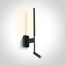 ZIDNA SVJETILJKA LED 3W+6W/3000K/530lm S PREKIDAČIMA CRNA