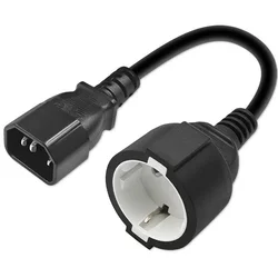 Qoltec Adapter IEC C14 vtičnica na Schuko vtičnico, 0.15m
