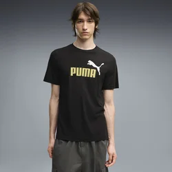 PUMA Essentials 2 Colour No. 1 Logo Tee Men, Clothing, Black/Rustic Olive, L