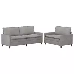 Set sofe 2 pcs Svjetlosiva Baršun