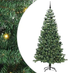 Božićno drvce s 300 LED svjetlima s stalakom Zelena 240 cm PVC