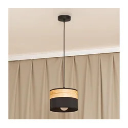 Luster na sajli ALBA 1xE27/15W/230V prečnik 20 cm crna/smeđa
