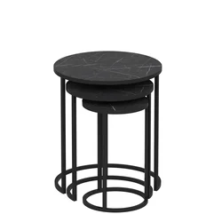 Hanah Home Gloria Black Set 3 stola, Crni