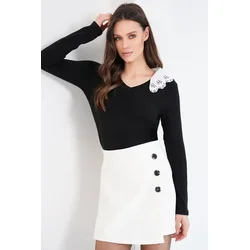 Trend Alacati Stili Ženska bluza Alc-X14785, Crna