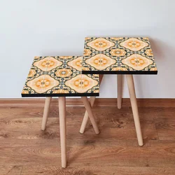 Hanah Home Set klub stočića 2Shp53, 2 komada, Narandžasti