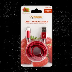 S BOX Kabl USB A / Type C Fruity 1 5 m Red