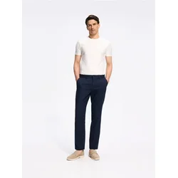 Reserved - Chino slim pantalone s mešavinom lana