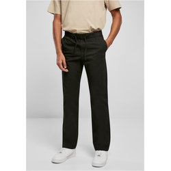 Straight slit trousers black