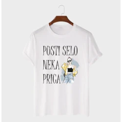 MAFIMI Ženska majica Neka prica selo, Bela