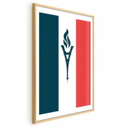 shumee Plakat - Francoska zastava s svečo
