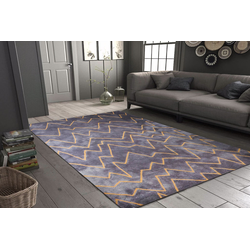 Conceptum Hypnose Tepih Funk -AL 58, 210x310 cm, Antracit-narandžasti