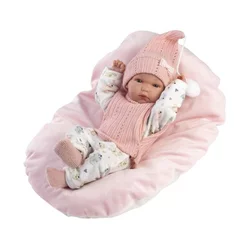 Llorens 63504 NEW BORN DEKLICA - realistična dojenčkova lutka s celotelesnim vinilom - 35 c