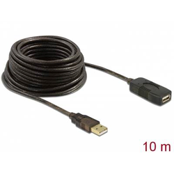 Kabel DELOCK, USB 2.0, USB-A (M) na USB-A (Ž), podaljševalni, 10m