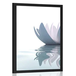 Plakat lotosov cvet v reki - 60x90 no frame