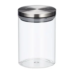 Northix Set 3 steklenih kozarcev 600 ml s pokrovom in tesnilom