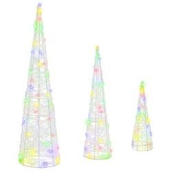 Božićno drvce 3 pcs Šareni 20 x 20 x 80 cm Akril