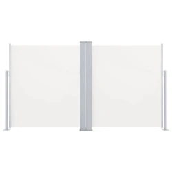 Uvlačiva dvostruka bočna tenda za terasu 170 x 600 cm krem
