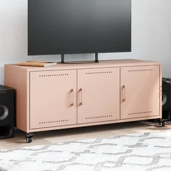 TV ormarić ružičasti 100,5 x 39 x 43,5 cm čelik
