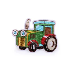 Traktor, žerjav, avto, bager, gasilci - zeleni traktor (10 kosov)
