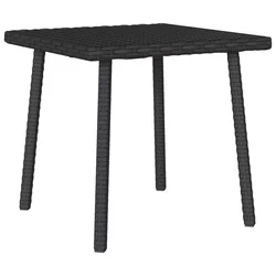 Vrtni stolić za kavu pravokutni crni 40x40x37 cm poliratan