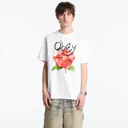 Majice OBEY Watercolor Poppy White XL