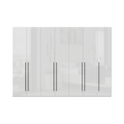 JELA PLAKAR P7/PN - kolekcija Piano - Kristalno bela/Kristalno Bela HG Lak - 317x224x56 cm