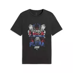 PUMA Fanpack 90s Bespoke Relaxed Tee Men, Football, Black/Red, XL