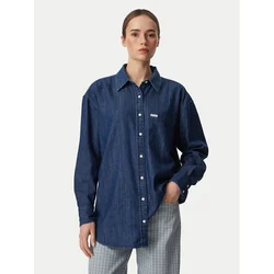 Guess Jeans Jeans srajca W6YHC2 D1195 Modra Relaxed Fit
