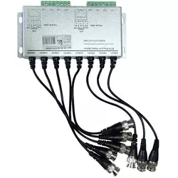 GEMBIRD Balun za 8 kamera RJ45-8CH-300M, AHD, CVI, TVI, Do 5 megapiksela, Srebrni