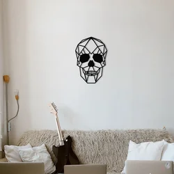 Opviq Zidna dekoracija Skull, 50x35 cm, 1.2mm, Crna