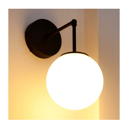 Stenska svetilka MOON 1xE27/15W/230V črna