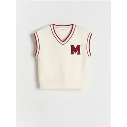 Reserved - GIRLS` VEST - krem - 240DB-01X