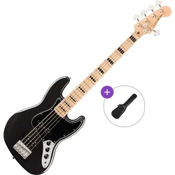 Fender Squier Affinity Series Active Jazz Bass V MN Basic SET Black Metallic 5 strunska bas kitara
