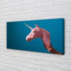 tulup.si Slika na platnu Pink samorog origami 100x50 cm