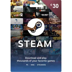 Steam Wallet Gift Card €30 - Digital Code
