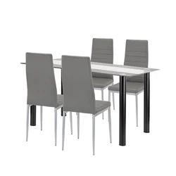 Jedilni set Denton 4+1 sivo-siv