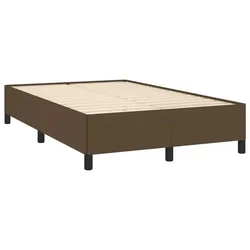 Vidaxl Posteljni okvir brez vzmetnice temno rjava 120x190 cm blago