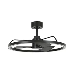 Lucci Air 516124 - LED prigušiva ventilator CESSNA LED/36W/230V 3000/4000/5000K crna + daljinski upravljač