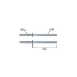 DABEL skriveni nosač police OK8x100/fi12mm (2kom)