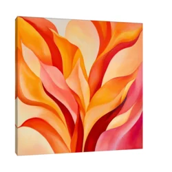 Canvas Slika na platnu Crveni listovi, Bez rama, 120 x 120 cm