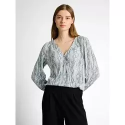 Tom Tailor Ženska bluza 1050826, V-izrez, Svetlosiva