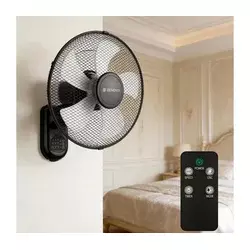ZEVENTI - Zidni ventilator FANNY 45W/230V, prečnik 41 cm, crne boje, sa daljinskim upravljačem