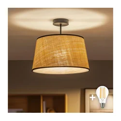 Brilagi - LED plafonski luster CERIA 1xE27/60W/230V, prečnik 35 cm, crna/bež