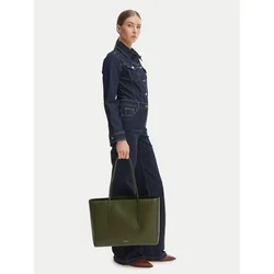 Calvin Klein Ročna torba Foil Logo Tote W/Pouch LV04F3274G Zelena