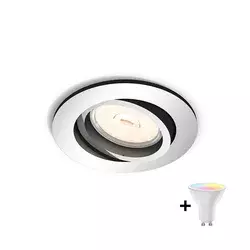 Philips - LED RGBW prigušiva ugradna plafonska svetiljka DONEGAL 1xGU10/4,8W/230V + daljinski upravljač
