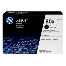HP 80X 2-pack Black toner