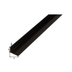 PROFIL KOTNI PVC-U 40x10x2mm 1m ČRN | Topdom