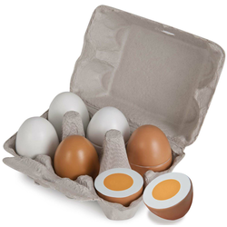 Lesena jajčka v embalaži Eggs Eichhorn z magnetno funkcijo