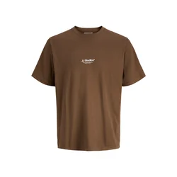 JACK & JONES Majica JJESoho čokolada / bela