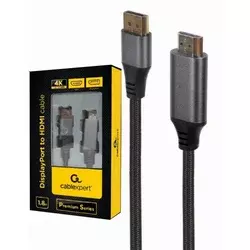 HDMI kabl CC-DP-HDMI-4K-6 interface,4K at 60 Hz, Premium Series 1.8m sivi